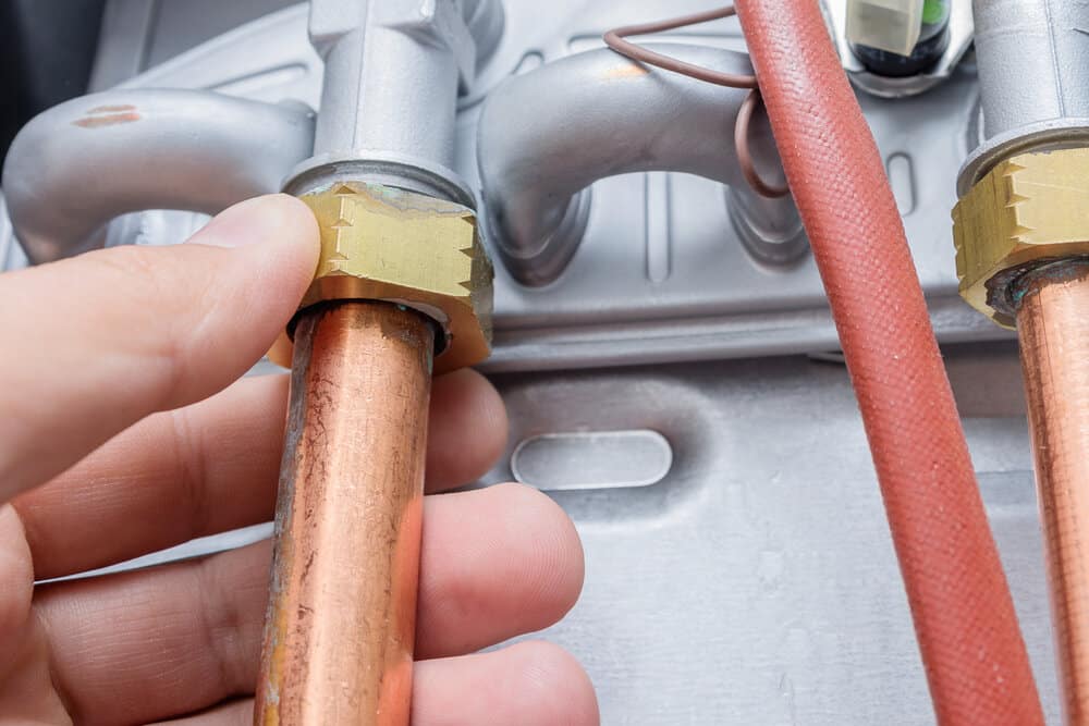 Copper pipes, heating boiler repair. furnace installation