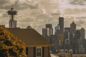 Seattle Downtown Tower Skyline View